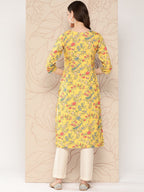 Ahalyaa Women Floral Printed Gotta Patti Crepe Kurta | Grocsy