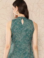 Ahalyaa Women Floral Printed Gotta Patti Crepe Kurta | Grocsy