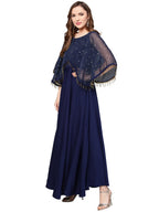 Ahalyaa Women Navy Blue Solid A-Line Layered Beautiful Kurta | Grocsy