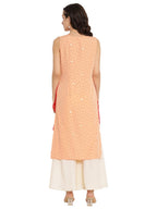 Ahalyaa Printed Kurta With Attached Shrug | Grocsy