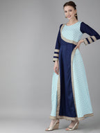 Ahalyaa Printed Half Circle kurta | Grocsy