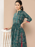 Ahalyaa Women Floral Printed Floral Crepe Kurta | Grocsy
