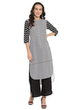Ahalyaa High Low Hem Printed Kurta | Grocsy