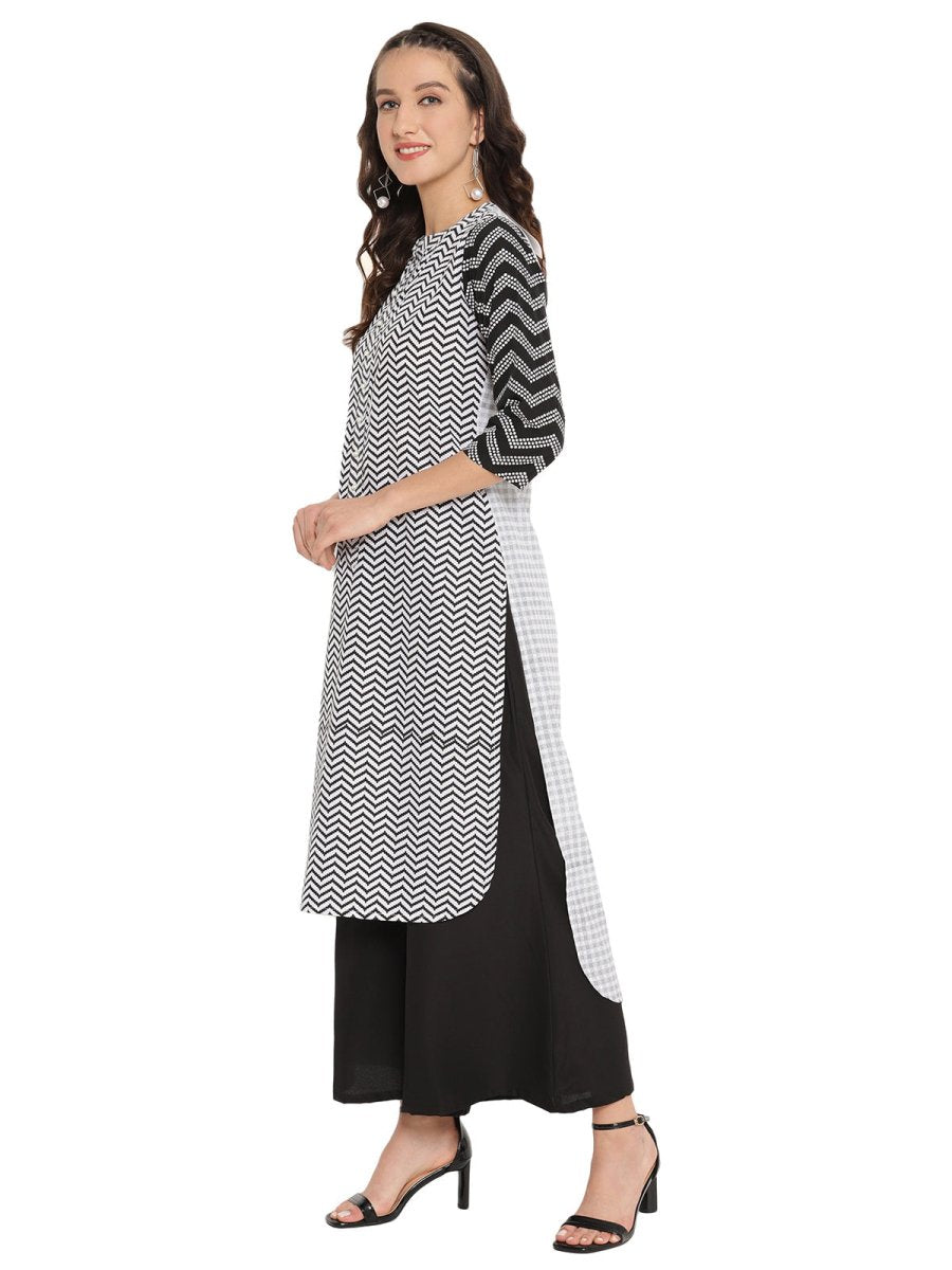 Ahalyaa High Low Hem Printed Kurta | Grocsy