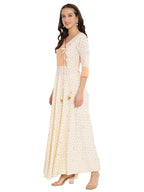 Ahalyaa Angrakha Printed Long Kurta | Grocsy