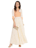 Ahalyaa Angrakha Printed Long Kurta | Grocsy