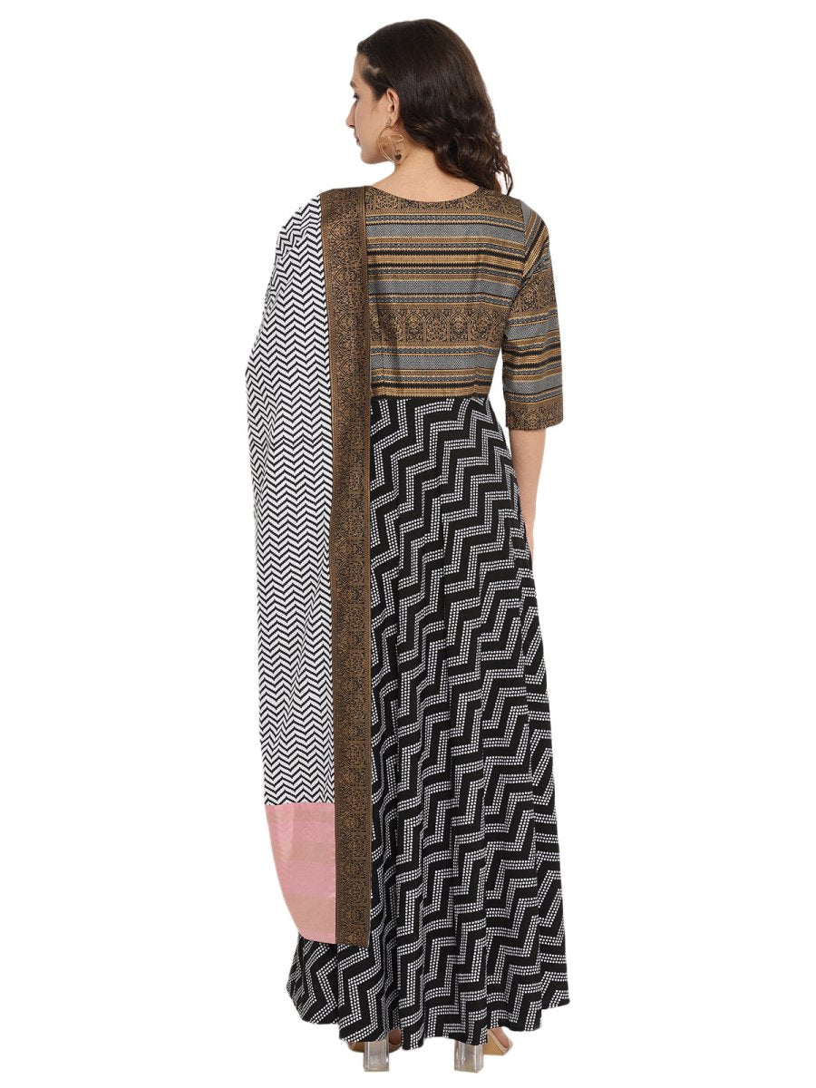 Ahalyaa Printed Kurta With Dupatta | Grocsy