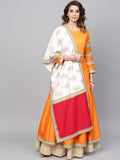 Ahalyaa Solid Pleated Kurta with Dupatta | Grocsy