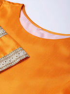 Ahalyaa Solid Pleated Kurta with Dupatta | Grocsy