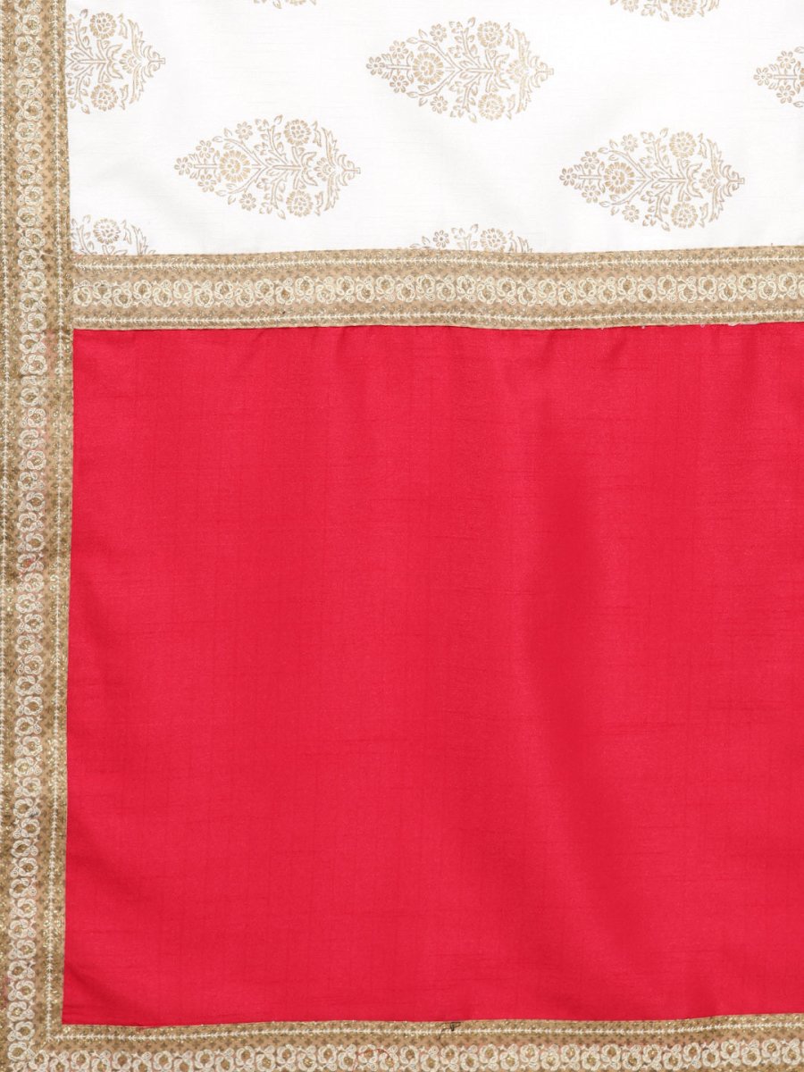 Ahalyaa Solid Pleated Kurta with Dupatta | Grocsy