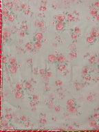 Ahalyaa Women Grey & Pink Printed Beautiful Straight Kurta with Dupatta | Grocsy