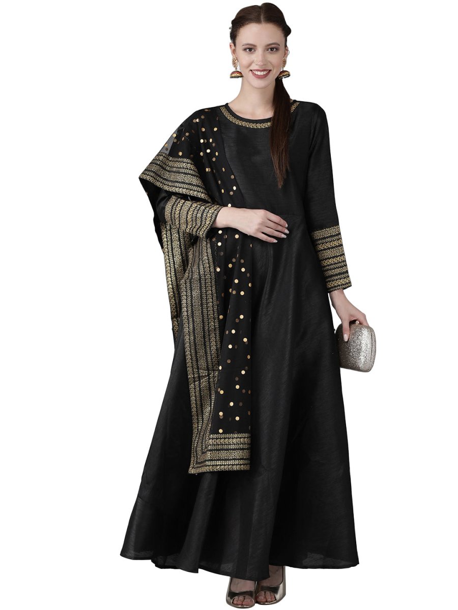 Ahalyaa Women Solid Kurta with Beautiful Dupatta Set | Grocsy