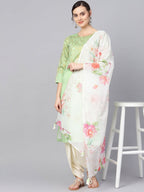 Ahalyaa Printed Straight Kurta Set | Grocsy