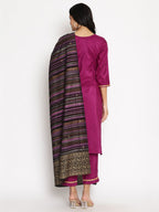 Ahalyaa Poly Silk Kurta Pant With Dupatta Set | Grocsy