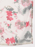 Ahalyaa Women Off White Floral Empire Gotta Patti Kurta with Trousers & With Dupatta | Grocsy
