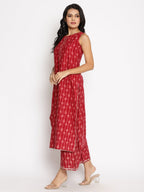 Ahalyaa Cotton Printed Kurta Plazzo With Dupatta Set | Grocsy