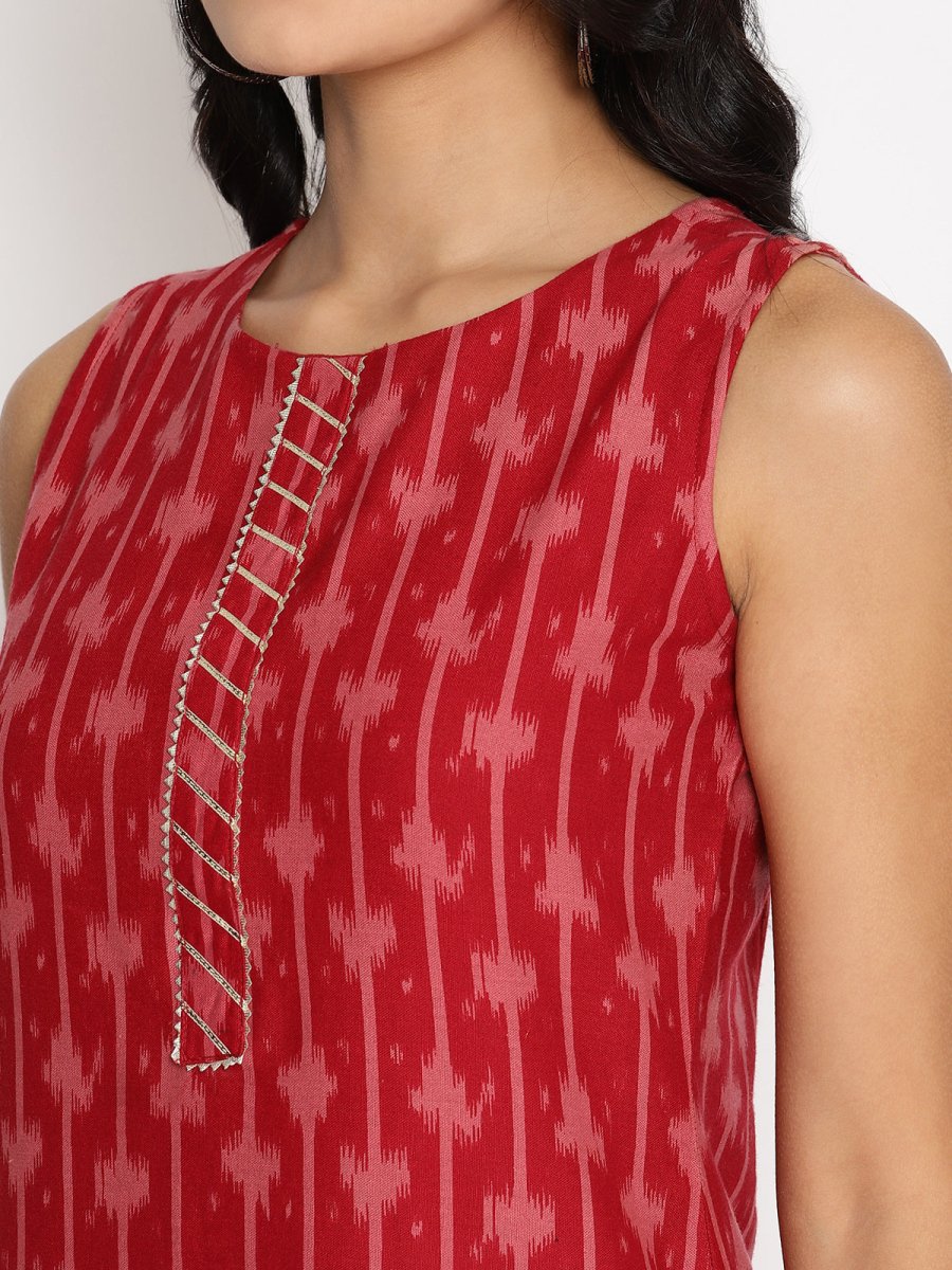 Ahalyaa Cotton Printed Kurta Plazzo With Dupatta Set | Grocsy
