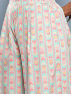 Ahalyaa Women Blue Floral Printed Gotta Patti Kurta with Palazzos & With Dupatta | Grocsy
