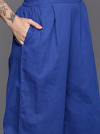 Ahalyaa Regular Pure Cotton Kurta With Palazzos & Dupatta | Grocsy