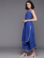 Ahalyaa Regular Pure Cotton Kurta With Palazzos & Dupatta | Grocsy
