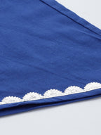 Ahalyaa Regular Pure Cotton Kurta With Palazzos & Dupatta | Grocsy