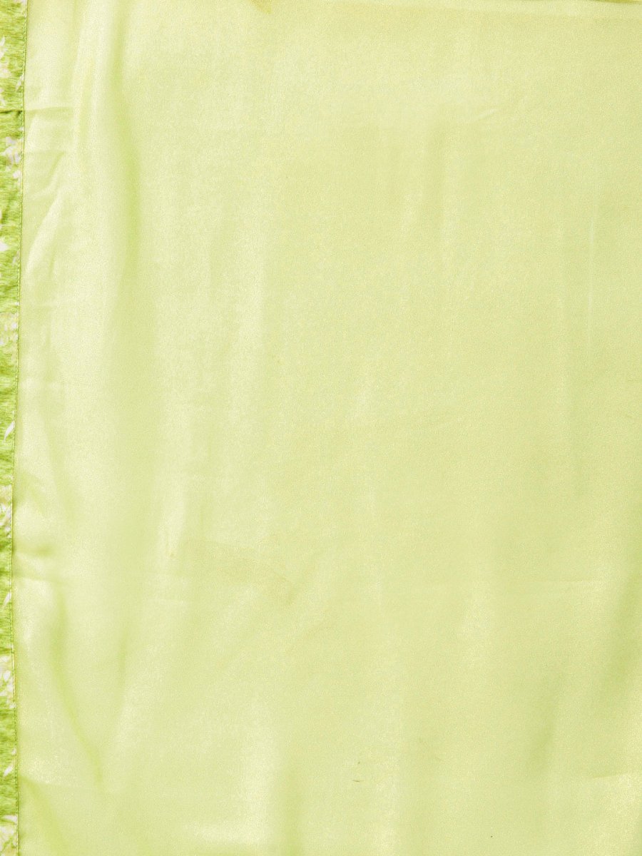 Ahalyaa Women Green & White Printed Kurta with Palazzos & Dupatta | Grocsy