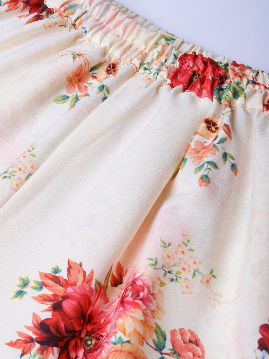 Ahalyaa Mustard Yellow & Cream-Coloured Printed Kurta with Palazzos & Dupatta | Grocsy