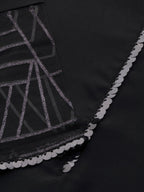 Ahalyaa Women Black Embellished Kurta with Palazzos & Dupatta | Grocsy