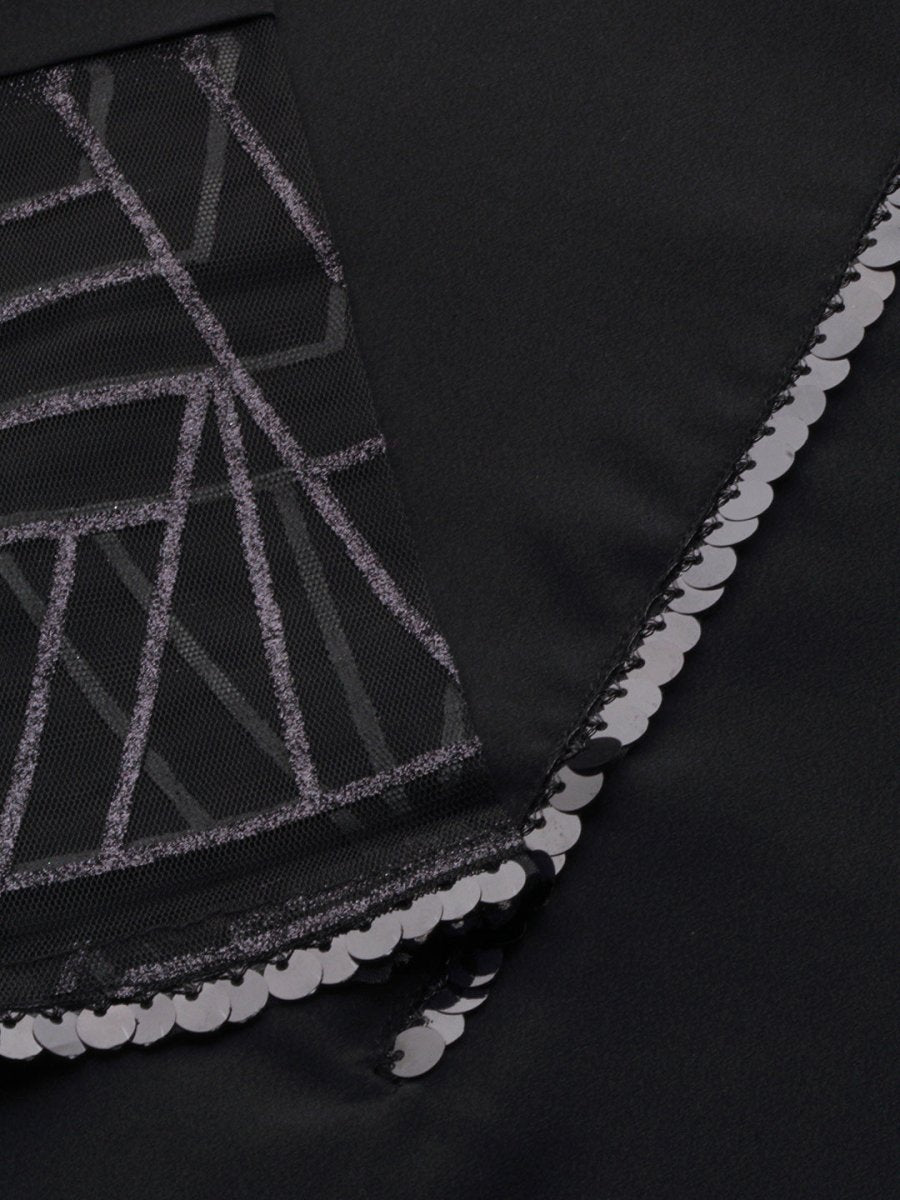 Ahalyaa Women Black Embellished Kurta with Palazzos & Dupatta | Grocsy