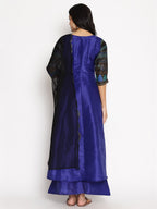 Ahalyaa Women Blue Solid Kurta With Palazzos & Dupatta | Grocsy