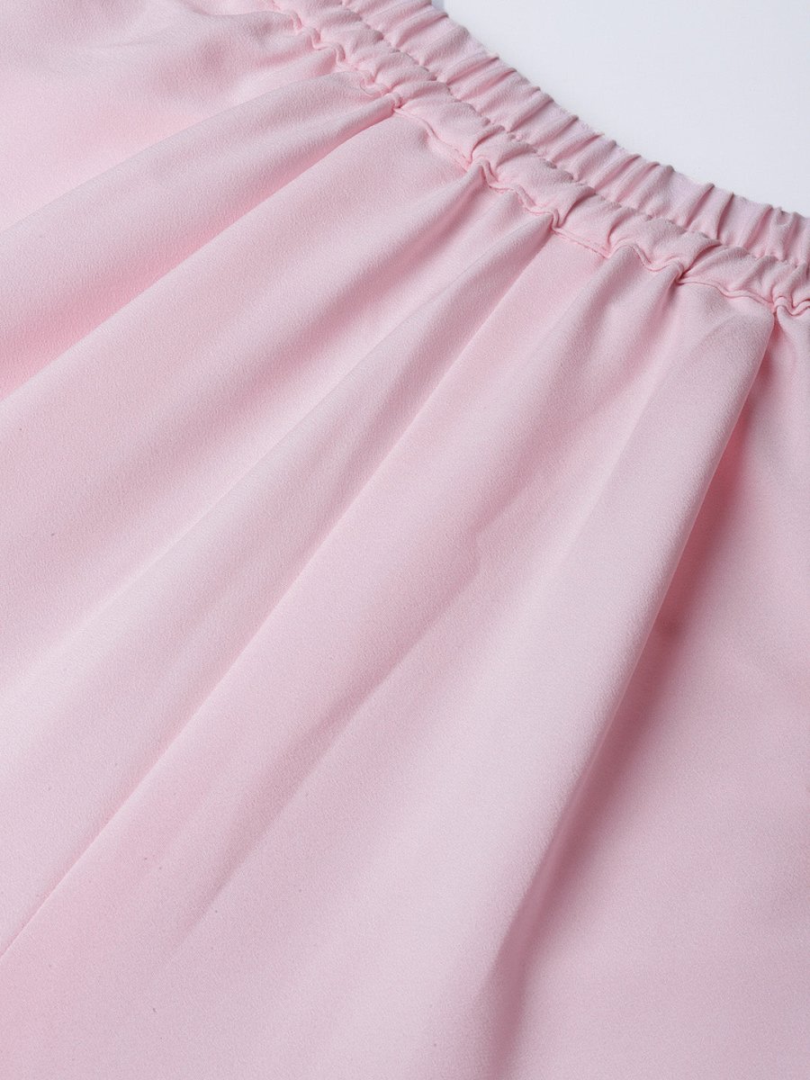 Ahalyaa Pastel Pink Floral Print Kurta With Sharara & Dupatta | Grocsy