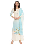 Ahalyaa Printed Sharara Kurta Dupatta Set | Grocsy