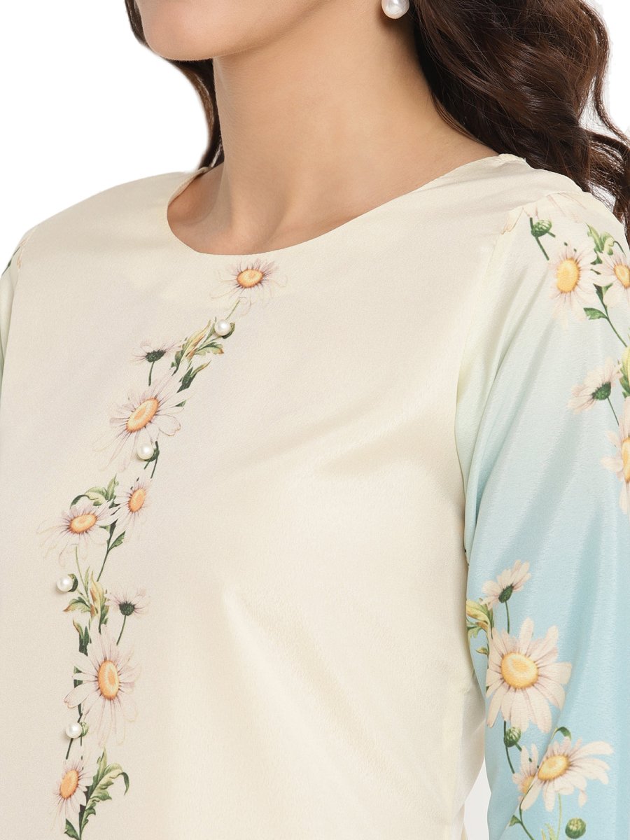 Ahalyaa Printed Sharara Kurta Dupatta Set | Grocsy