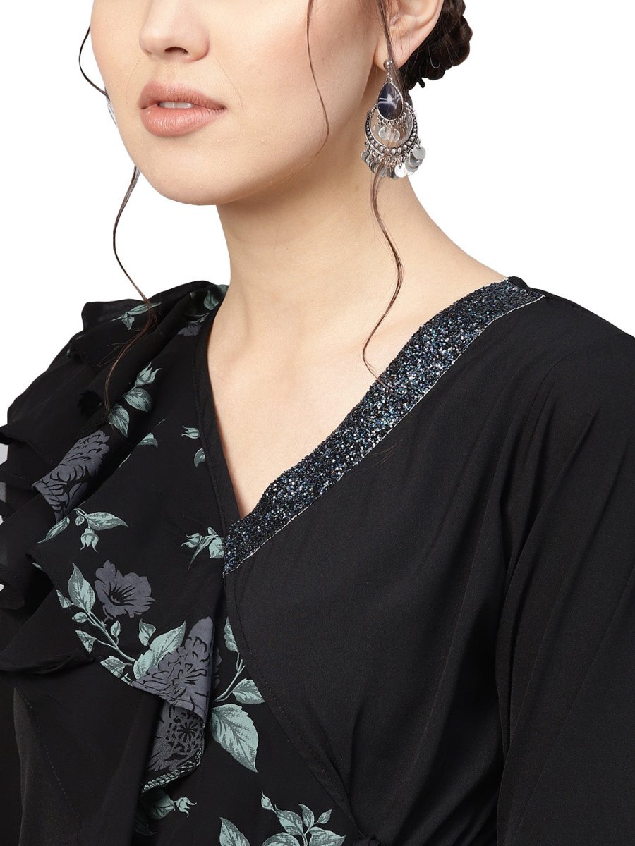 Ahalyaa Women's A-Line Georgette Kurta | Grocsy