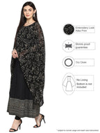 Ahalyaa Women Black Printed Anarkali Beautiful Kurta | Grocsy