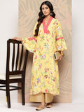 Ahalyaa Floral Printed Bell Sleeves Gotta Patti Crepe Kurta | Grocsy