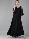Ahalyaa Women Cap Style Long Dress | Grocsy