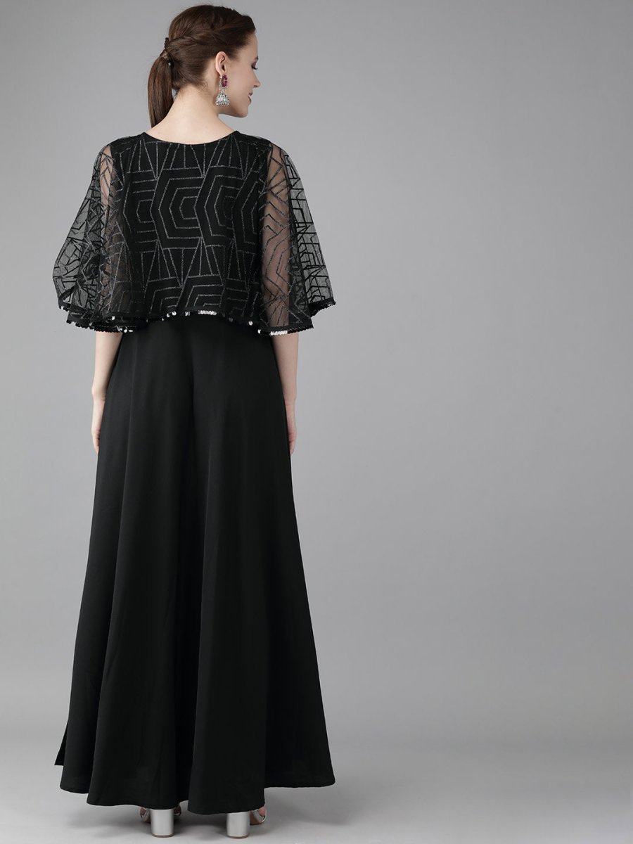 Ahalyaa Women Cap Style Long Dress | Grocsy