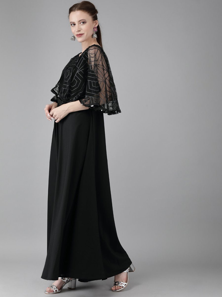 Ahalyaa Women Cap Style Long Dress | Grocsy