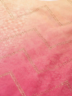 Ahalyaa Women Pink & Golden Dyed Printed Kurta With Trousers | Grocsy