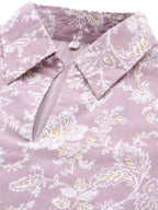 Ahalyaa Floral Printed Regular Gotta Patti Pure Cotton Kurta With Salwar | Grocsy