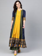 Ahalyaa Pleated Kurta with Palazzo Set | Grocsy