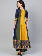 Ahalyaa Pleated Kurta with Palazzo Set | Grocsy