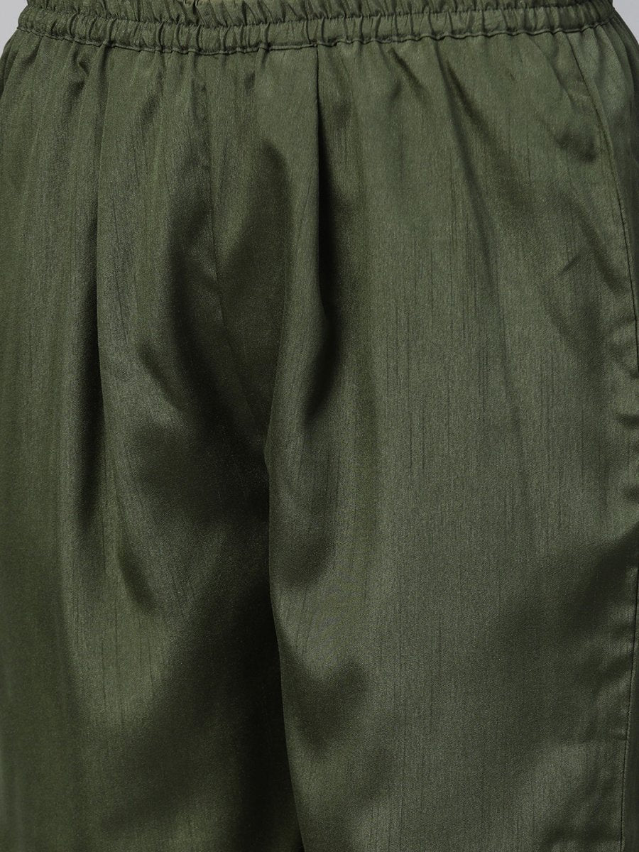 Ahalyaa Pleated Kurta with Palazzo Set | Grocsy