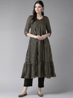 Ahalyaa Black Kurta with Trouser | Grocsy