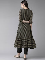Ahalyaa Black Kurta with Trouser | Grocsy