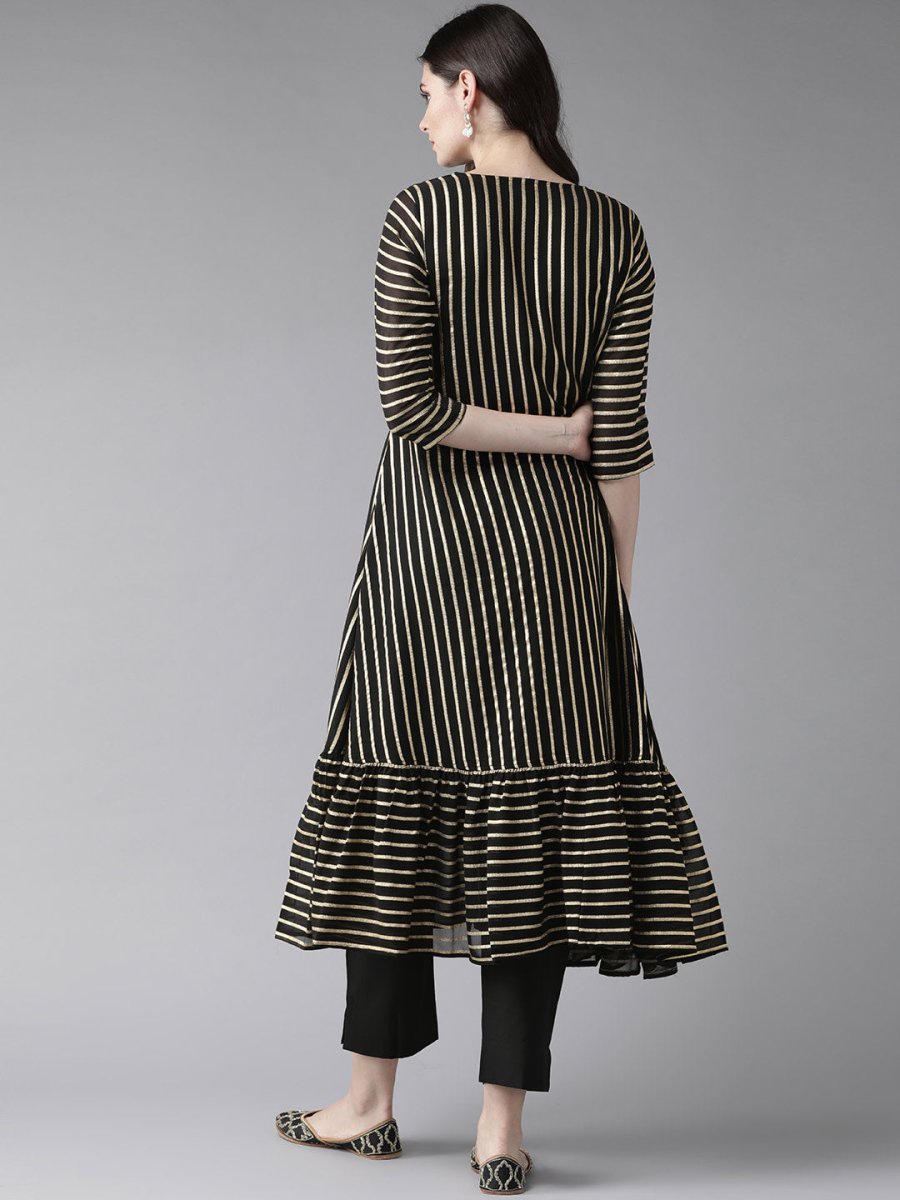 Ahalyaa Black Kurta with Trouser | Grocsy