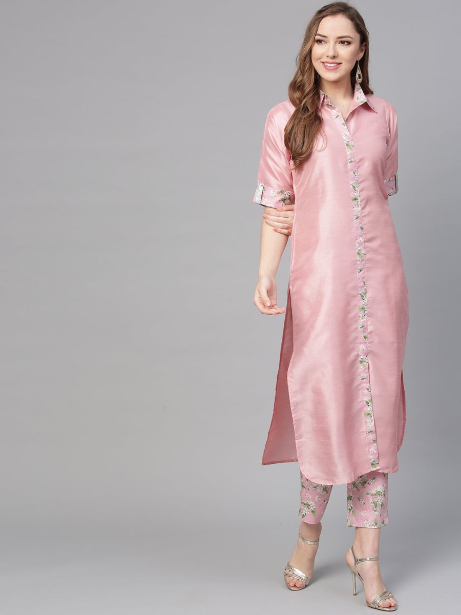 Ahalyaa Digital Print Straight Poly Silk Kurta With Digital Print Pant | Grocsy