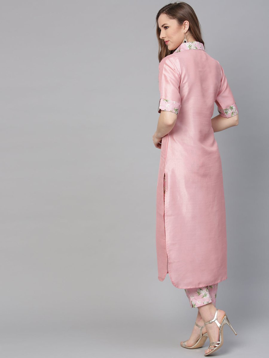 Ahalyaa Digital Print Straight Poly Silk Kurta With Digital Print Pant | Grocsy