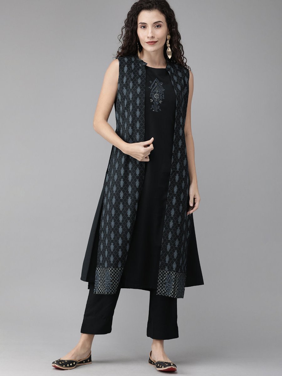 Ahalyaa Crepe Indo Western Set | Grocsy